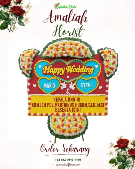 Papan Bunga Pernikahan Mojowiryo